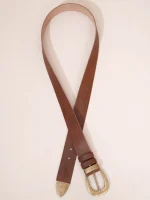 Rond Marron Bronze Γυναικεία Δερμάτινη Ζώνη Καφέ - Image 2