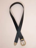 Rond Noir Bronze Γυναικεία Δερμάτινη Ζώνη Μαύρη - Image 3