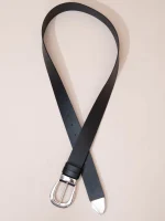 Rond Noir Dargent Γυναικεία Δερμάτινη Ζώνη Μαύρη - Image 3