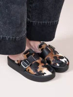 Sagesse Γυναικεία Δερμάτινα Mules Cow - Image 2