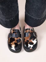 Sagesse Γυναικεία Δερμάτινα Mules Cow - Image 3