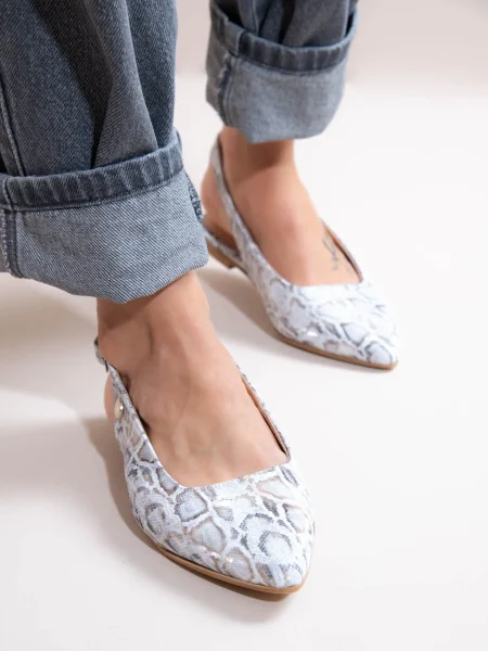 Serpe Gris Γυναικεία Δερμάτινα Mules Snake Print Γκρι