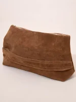 Stavie Marron Γυναικεία Δερμάτινη Τσάντα Ταμπά