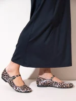Ballerine Leo Γυναικείες Δερμάτινες Μπαλαρίνες Λεοπάρ - Image 2