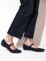 Ballerine Noir Γυναικείες Δερμάτινες Μπαλαρίνες Μαύρες - Image 2