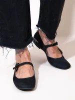 Ballerine Noir Γυναικείες Δερμάτινες Μπαλαρίνες Μαύρες - Image 4
