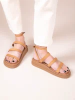 Cordons Γυναικεία Δερμάτινα Flatforms Ταμπά
