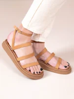 Cordons Γυναικεία Δερμάτινα Flatforms Ταμπά - Image 3