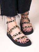Cordons Leo Γυναικεία Δερμάτινα Flatforms Λεοπάρ - Image 4