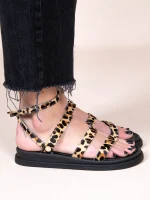 Cordons Leo Γυναικεία Δερμάτινα Flatforms Λεοπάρ - Image 5