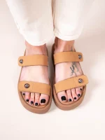 Fois Γυναικεία Δερμάτινα Flatforms Ταμπά - Image 4