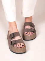 Liege Γυναικεία Δερμάτινα Flatforms Καφέ