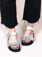 Nouvelle Dargent Γυναικεία Δερμάτινα Flatforms Ασημί